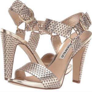 Gold Cieone KARL LAGERFELD Sandals  Size 8.5 Used